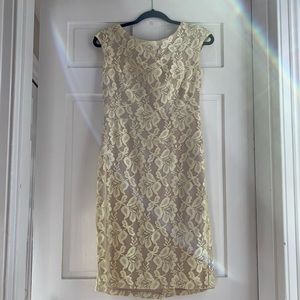 Dressbarn Yellow Lace Dress